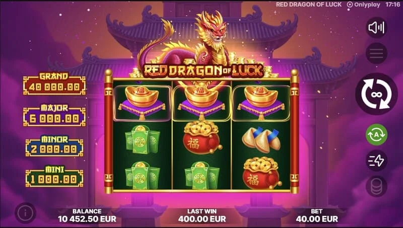 Red Dragon of Luck - nisja e veçorisë Bonus Coin Game